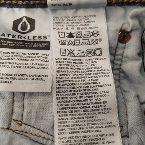 Levi's 501 Jeans Mens W38 L38 Fits 36x34 Blue Denim Straight Leg Button Fly Read - Picture 9 of 11